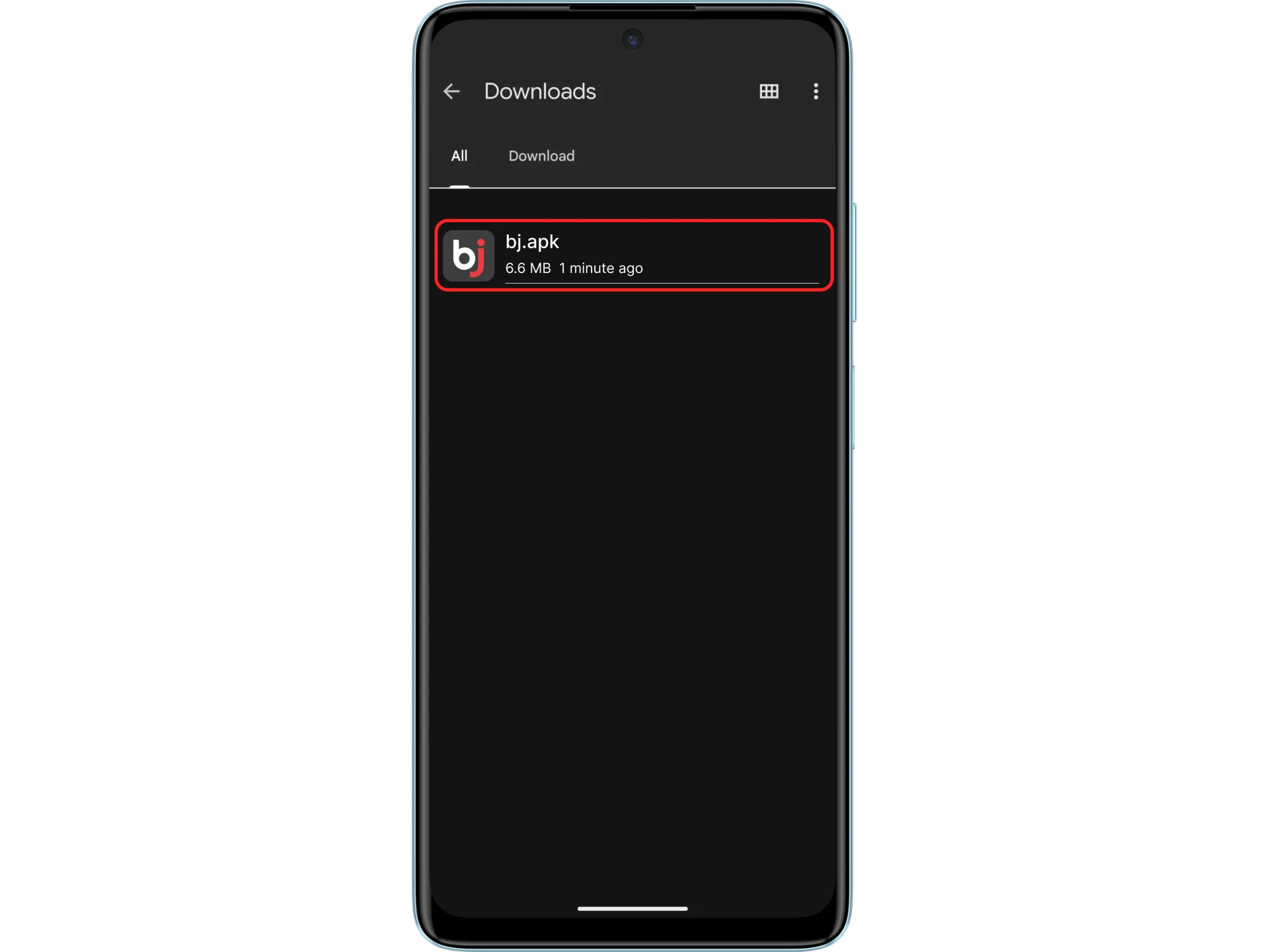 Go to the downloads section of your android and tap on the Baji apk file to start the installation.